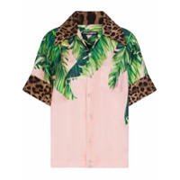 Dolce & Gabbana Camisa com estampa de palmeira - Rosa
