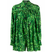 Dolce & Gabbana Camisa com estampa de trevo de quatro folhas - Verde
