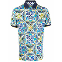 Dolce & Gabbana Camisa com estampa Maiolica - Azul