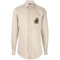Dolce & Gabbana Camisa com patch de logo - Cinza