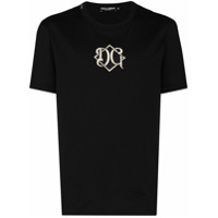 Dolce & Gabbana Camisa com patch de logo DG - Preto