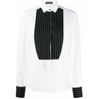 Dolce & Gabbana Camisa com plastron contrastante - Branco
