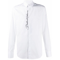 Dolce & Gabbana Camisa de alfaiataria com logo - Branco