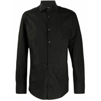 Dolce & Gabbana Camisa de algodão com jabô - Preto