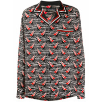 Dolce & Gabbana Camisa de seda com estampa - Preto