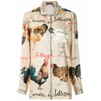 Dolce & Gabbana Camisa de seda estampada - Neutro