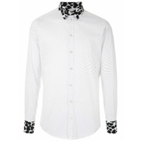 Dolce & Gabbana Camisa detalhes em animal print - Branco