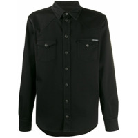 Dolce & Gabbana Camisa jeans com bolsos - Preto
