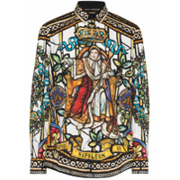 Dolce & Gabbana Camisa King's Age com estampa - Marrom