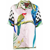 Dolce & Gabbana Camisa mangas curtas com estampa de papagaio - Branco
