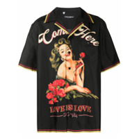 Dolce & Gabbana Camisa mangas curtas com estampa de Pin-Up - Preto