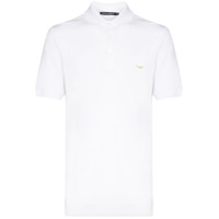 Dolce & Gabbana Camisa polo com placa de logo - Branco