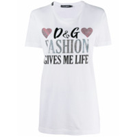 Dolce & Gabbana Camiseta com aplicação de strass - Branco