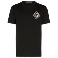 Dolce & Gabbana Camiseta com aplicação e logo - Preto