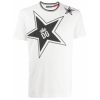 Dolce & Gabbana Camiseta com estampa de logo e estrela - Branco