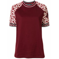 Dolce & Gabbana Camiseta com estampa de logo nas mangas - Vermelho