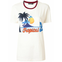 Dolce & Gabbana Camiseta com estampa tropical - Branco