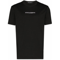 Dolce & Gabbana Camiseta com logo bordado - Preto