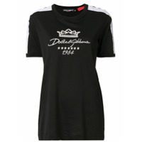 Dolce & Gabbana Camiseta com logo bordado - Preto