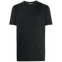 Dolce & Gabbana Camiseta com logo bordado - Preto
