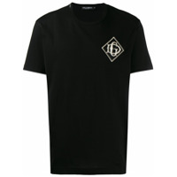 Dolce & Gabbana Camiseta com patch de logo bordado - Preto