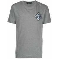 Dolce & Gabbana Camiseta com patch de logo - Cinza