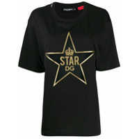 Dolce & Gabbana Camiseta com patch DG Star - Preto