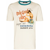Dolce & Gabbana Camiseta Good Vibes Only - Branco
