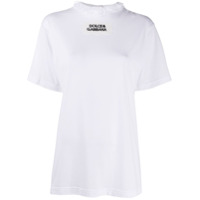 Dolce & Gabbana Camiseta mangas curtas com babados na gola - Branco