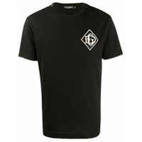 Dolce & Gabbana Camiseta mangas curtas com logo bordado - Preto