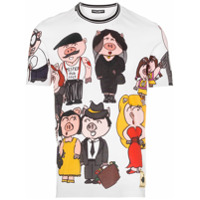 Dolce & Gabbana Camiseta mangas curtas Pig Family - Branco