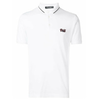 Dolce & Gabbana Camiseta polo com logo bordado - Branco