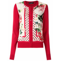Dolce & Gabbana Cardigan com estampa floral - Vermelho