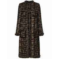 Dolce & Gabbana Casaco midi de tweed - Marrom