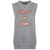 Dolce & Gabbana Colete de tricô com aplicação - Cinza