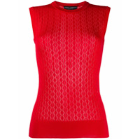 Dolce & Gabbana Colete matelassê de tricô - Vermelho