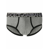 Dolce & Gabbana Cueca boxer com acabamento de logo - Cinza