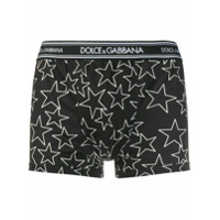 Dolce & Gabbana Cueca boxer com estampa de estrela DG - Preto