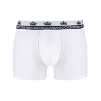 Dolce & Gabbana Cueca boxer com estampa de logo - Branco