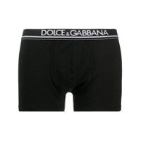 Dolce & Gabbana Cueca boxer com logo no cós - Preto