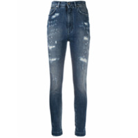 Dolce & Gabbana distressed high-waisted jeans - Azul