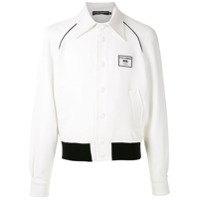 Dolce & Gabbana Jaqueta bomber com logo - Branco