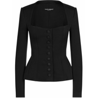 Dolce & Gabbana Jaqueta slim com decote coração - Preto
