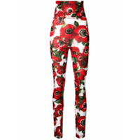 Dolce & Gabbana Legging com estampa floral - Vermelho