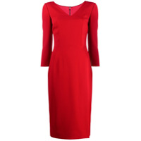 Dolce & Gabbana long-sleeved midi dress - Vermelho