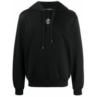 Dolce & Gabbana Moletom com capuz e logo bordado - Preto