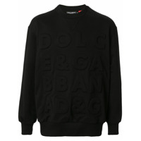 Dolce & Gabbana Moletom com detalhe de logo - Preto