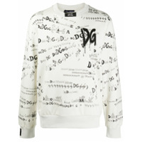 Dolce & Gabbana Moletom com estampa Carpe Diem - Branco