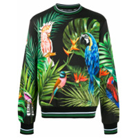 Dolce & Gabbana Moletom com estampa tropical - Preto