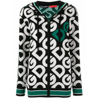 Dolce & Gabbana Moletom de tricô com capuz e zíper - Verde